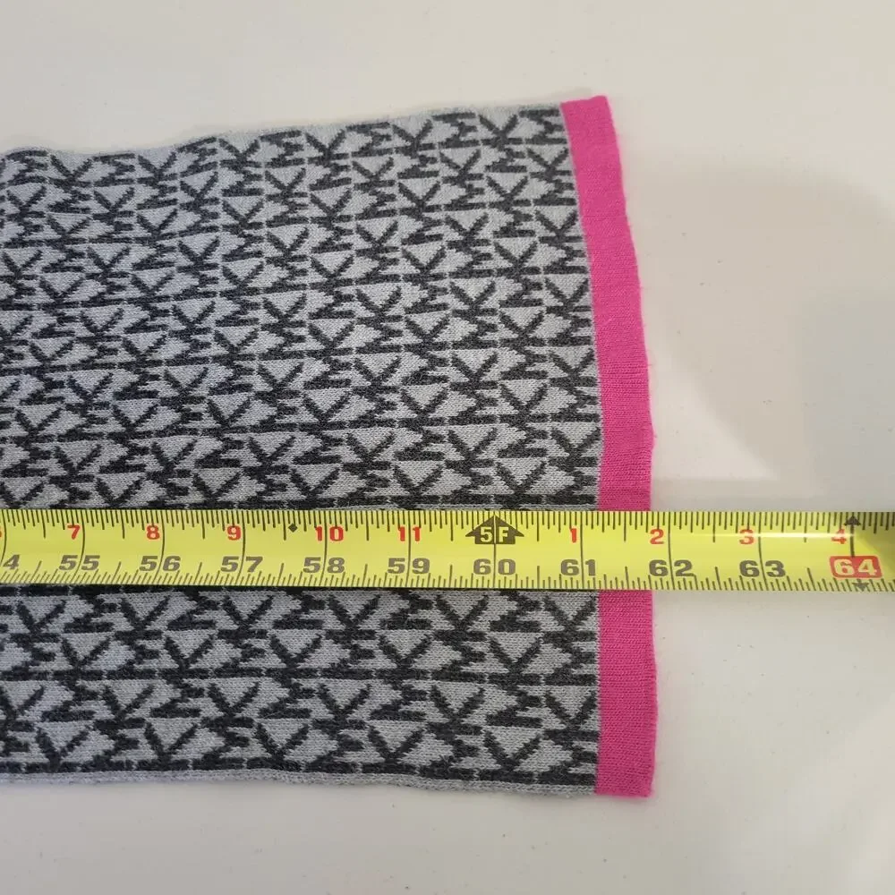 Michael Kors Logo Scarf Gray and‎ Pink